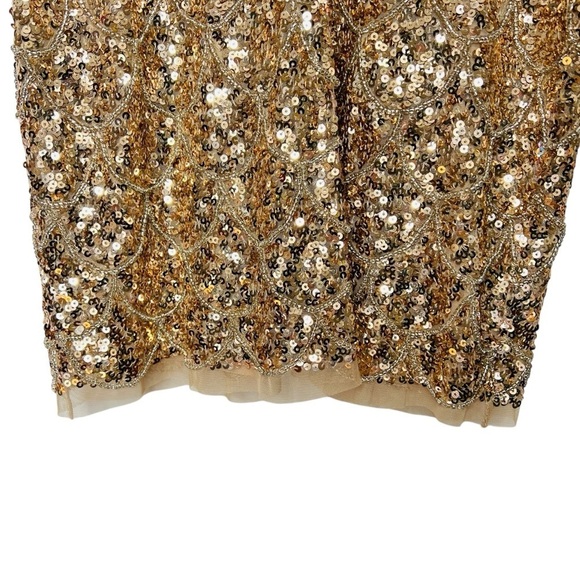 Mac Duggal Short Beaded Cocktail Dress 5543 Light Copper Size 10 NEW - Picture 11 of 16